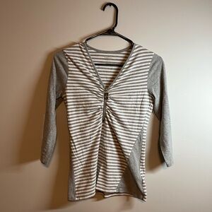 Michael Kors striped Y2K 3/4 sleeve